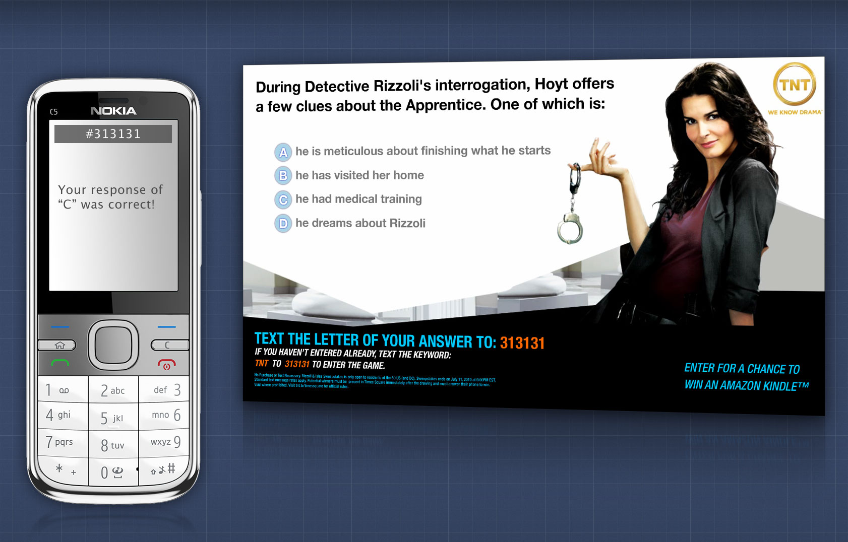 Rizzoli & Isles — SMS Quiz Game