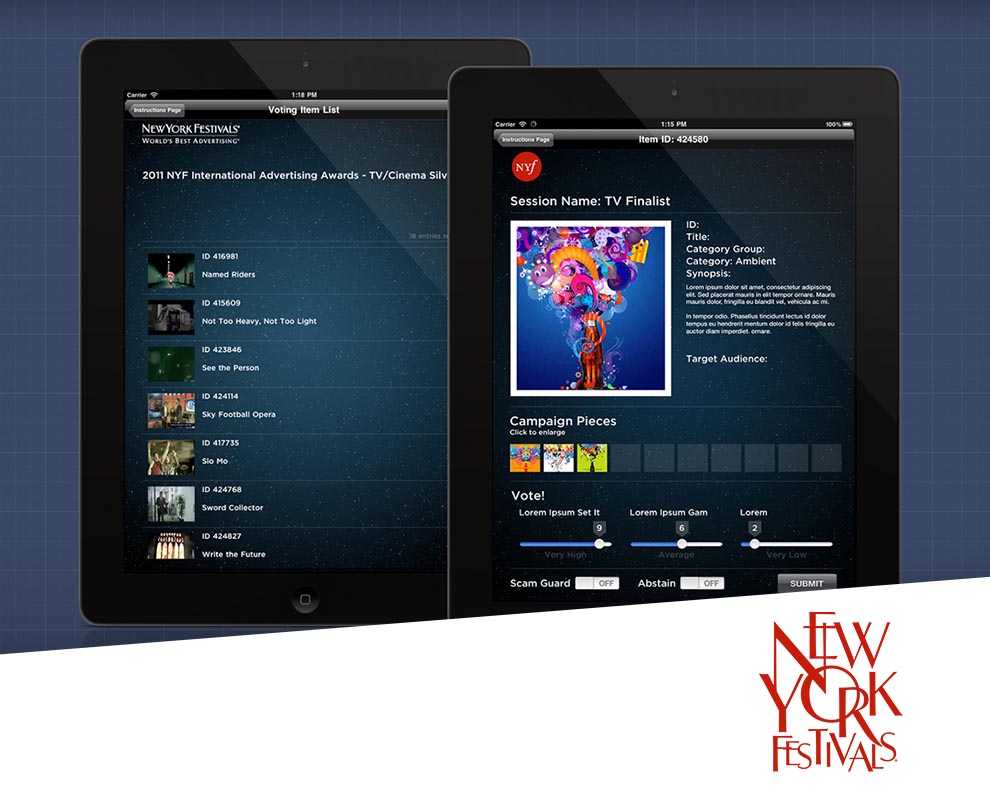 NY Festivals — Voting App